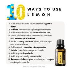 Cargar imagen en el visor de la galería, Aceite esencial de limón dōTERRA - 15ml